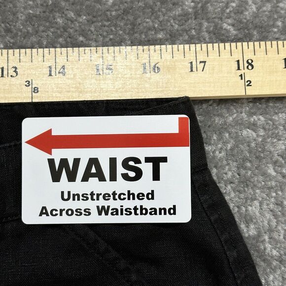 Eddie Bauer Blakely Fit Pants Women 14 Tall Black Linen Pockets High-Rise i92 - Picture 10 of 15